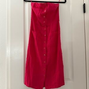 Reformation Vibrant Pink Midi Skirt